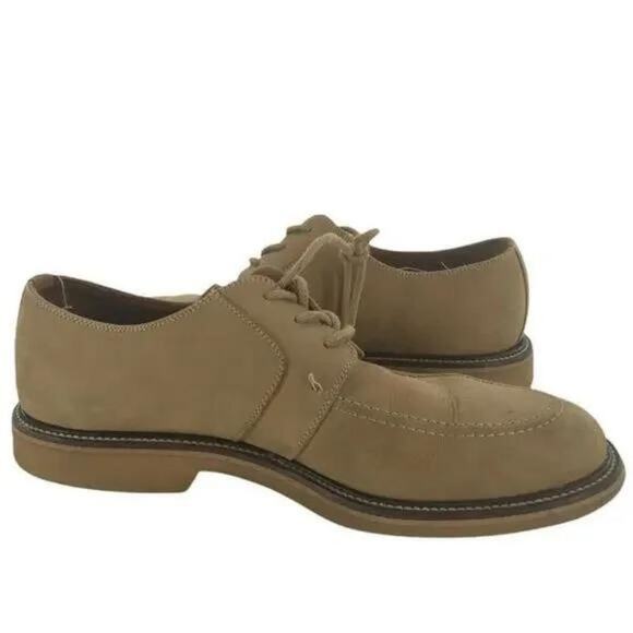 Joseph Abboud Dress Shoes Size 12D Mens Tan Leather Round Toe Wing Tip Lace Up - Picture 1 of 6